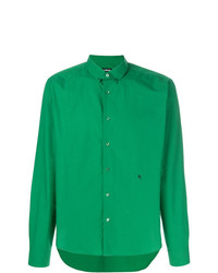 grünes Langarmhemd von Raf Simons