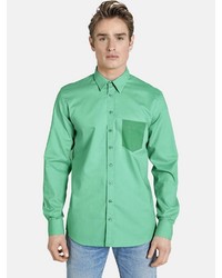 grünes Langarmhemd von SHIRTMASTER