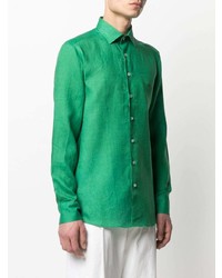 grünes Leinen Langarmhemd von Etro