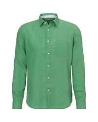grünes Leinen Langarmhemd von Marc O'Polo