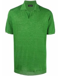 grünes Leinen Polohemd von Roberto Collina