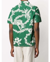 grünes Polohemd mit Blumenmuster von Polo Ralph Lauren