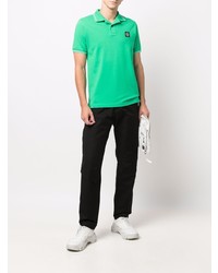 grünes Polohemd von Stone Island