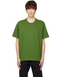 grünes Strick T-Shirt mit einem Rundhalsausschnitt von Bottega Veneta
