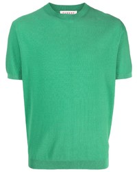 grünes Strick T-Shirt mit einem Rundhalsausschnitt von FURSAC