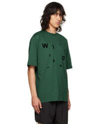 grünes Strick T-Shirt mit einem Rundhalsausschnitt von We11done