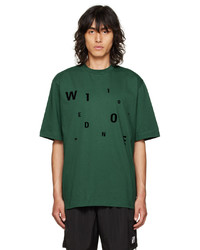 grünes Strick T-Shirt mit einem Rundhalsausschnitt von We11done