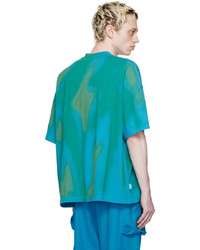 grünes Mit Batikmuster T-Shirt mit einem Rundhalsausschnitt von Bonsai