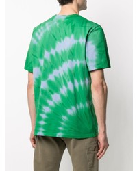 grünes Mit Batikmuster T-Shirt mit einem Rundhalsausschnitt von MSGM