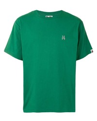 grünes T-Shirt mit einem Rundhalsausschnitt von A Bathing Ape