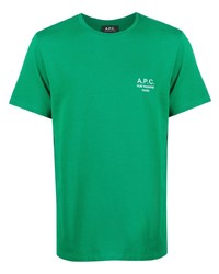 grünes T-Shirt mit einem Rundhalsausschnitt von A.P.C.