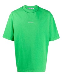 grünes T-Shirt mit einem Rundhalsausschnitt von Acne Studios
