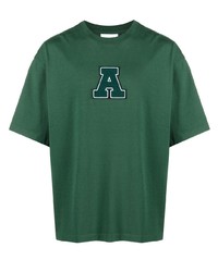 grünes T-Shirt mit einem Rundhalsausschnitt von Axel Arigato