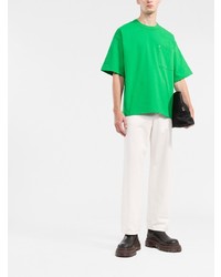 grünes T-Shirt mit einem Rundhalsausschnitt von Bottega Veneta