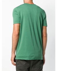 grünes T-Shirt mit einem Rundhalsausschnitt von Rick Owens DRKSHDW