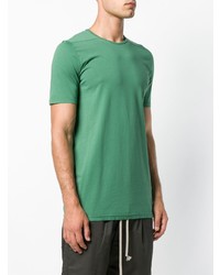 grünes T-Shirt mit einem Rundhalsausschnitt von Rick Owens DRKSHDW