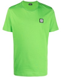 grünes T-Shirt mit einem Rundhalsausschnitt von Diesel