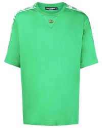 grünes T-Shirt mit einem Rundhalsausschnitt von Dolce & Gabbana