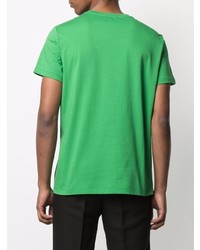 grünes T-Shirt mit einem Rundhalsausschnitt von Balmain