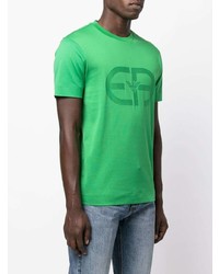 grünes T-Shirt mit einem Rundhalsausschnitt von Emporio Armani