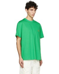 grünes T-Shirt mit einem Rundhalsausschnitt von Wooyoungmi