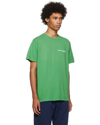 grünes T-Shirt mit einem Rundhalsausschnitt von Sporty & Rich