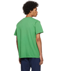 grünes T-Shirt mit einem Rundhalsausschnitt von Sporty & Rich