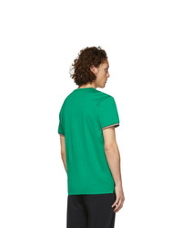 grünes T-Shirt mit einem Rundhalsausschnitt von Moncler