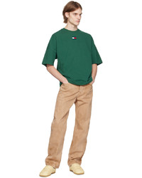 grünes T-Shirt mit einem Rundhalsausschnitt von Tommy Jeans