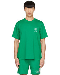 grünes T-Shirt mit einem Rundhalsausschnitt von Helmut Lang