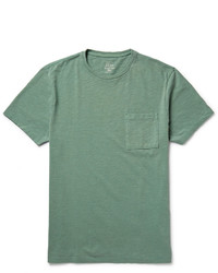 grünes T-Shirt mit einem Rundhalsausschnitt von J.Crew