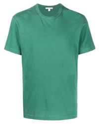 grünes T-Shirt mit einem Rundhalsausschnitt von James Perse