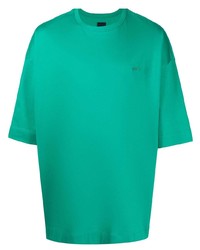 grünes T-Shirt mit einem Rundhalsausschnitt von Juun.J