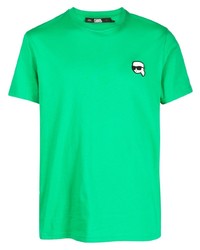grünes T-Shirt mit einem Rundhalsausschnitt von Karl Lagerfeld
