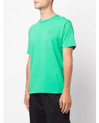 grünes T-Shirt mit einem Rundhalsausschnitt von Stone Island