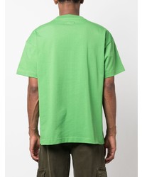 grünes T-Shirt mit einem Rundhalsausschnitt von Flaneur Homme