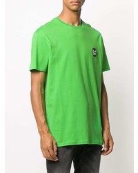 grünes T-Shirt mit einem Rundhalsausschnitt von Philipp Plein