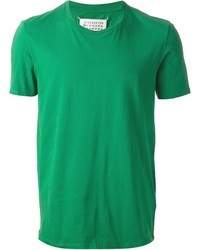 grünes T-Shirt mit einem Rundhalsausschnitt von Maison Martin Margiela