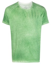 grünes T-Shirt mit einem Rundhalsausschnitt von Majestic Filatures