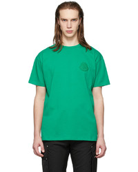 grünes T-Shirt mit einem Rundhalsausschnitt von Moncler Genius