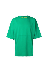 grünes T-Shirt mit einem Rundhalsausschnitt von Palm Angels