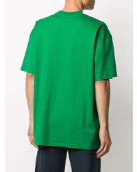 grünes T-Shirt mit einem Rundhalsausschnitt von MSGM