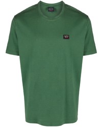 grünes T-Shirt mit einem Rundhalsausschnitt von Paul & Shark