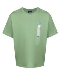 grünes T-Shirt mit einem Rundhalsausschnitt von Pleasures