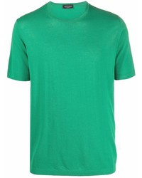 grünes T-Shirt mit einem Rundhalsausschnitt von Roberto Collina