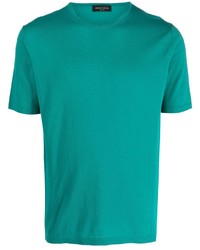 grünes T-Shirt mit einem Rundhalsausschnitt von Roberto Collina