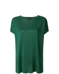 grünes T-Shirt mit einem Rundhalsausschnitt von Roberto Collina