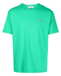 grünes T-Shirt mit einem Rundhalsausschnitt von Stone Island