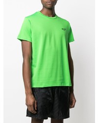 grünes T-Shirt mit einem Rundhalsausschnitt von Moschino