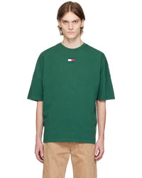 grünes T-Shirt mit einem Rundhalsausschnitt von Tommy Jeans
